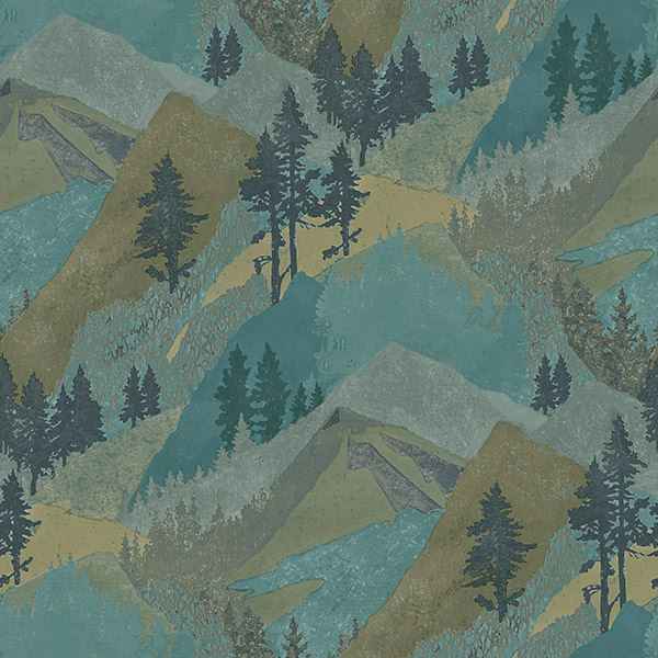 Range Green Mountains Wallpaper - York Wallcoverings - 3118-12632