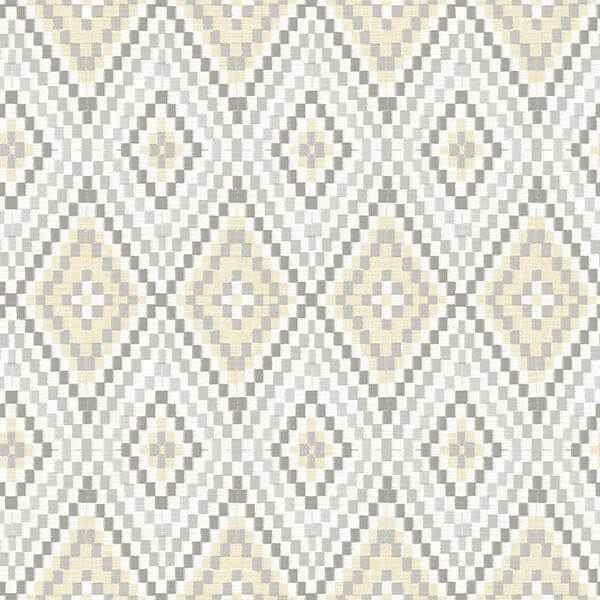 Ganado Beige Geometric Ikat Wallpaper - York Wallcoverings - 3118-12711