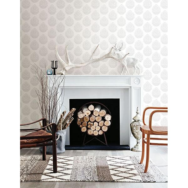 totem-light-grey-pinecone-wallpaper-york-wallcoverings-3118-25091 - York Wallpaper Wallpaper