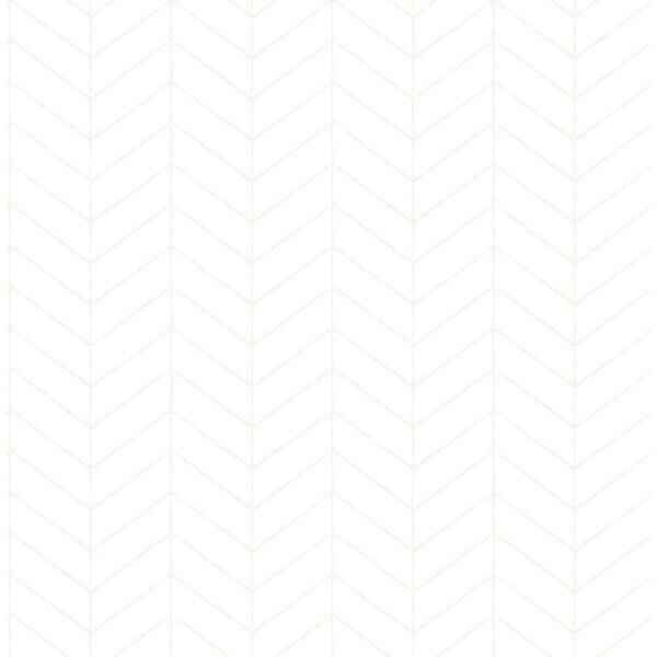 Bison Off White Herringbone Wallpaper - York Wallcoverings - 3118-25094 - York Wallcoverings Wallpaper