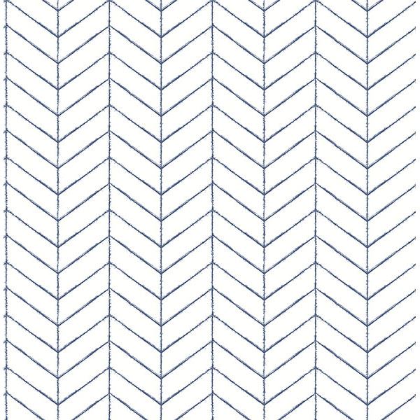 bison-navy-herringbone-wallpaper-york-wallcoverings-3118-25096 - York Wallcoverings Wallpaper