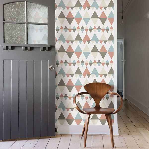 Trilogy Coral Geometric Wallpaper - York Wallcoverings - 2821-25131 - York Wallcoverings Wallpaper