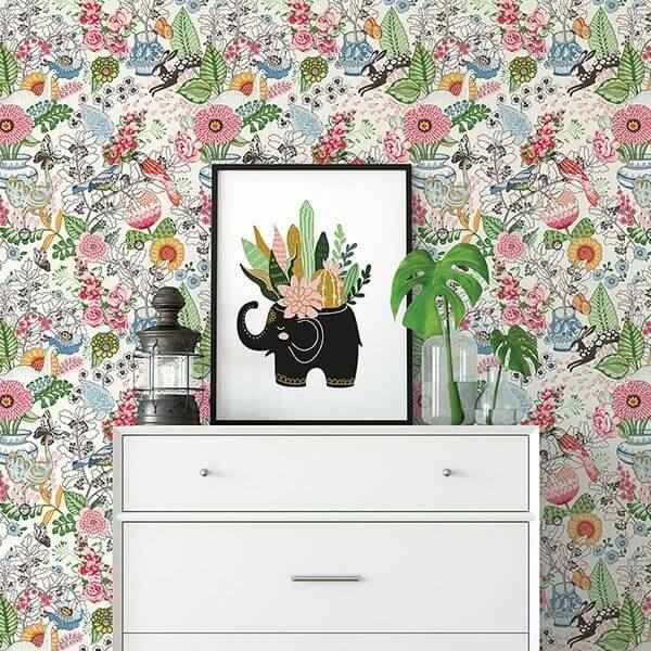 Whimsy Multicolor Fauna Wallpaper - York Wallcoverings - 2821-12801 - York Wallcoverings Wallpaper
