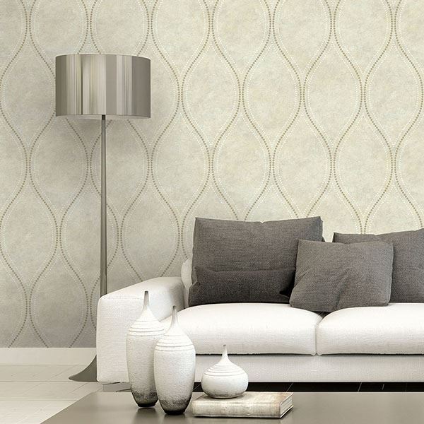 eira-beige-marble-ogee-wallpaper-york-wallcoverings-2765-bw40207 - York Wallpaper Wallpaper