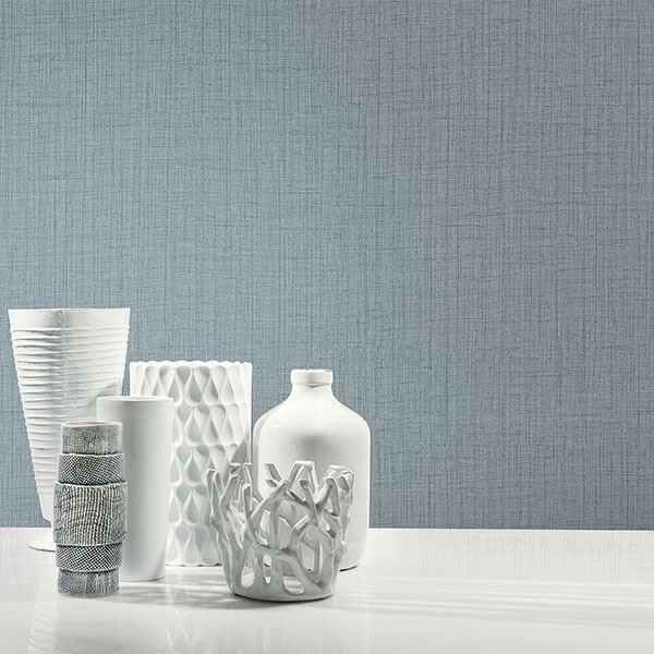 Oriel Slate Fine Linen Wallpaper - York Wallcoverings - 2765-BW40812 - York Wallcoverings Wallpaper