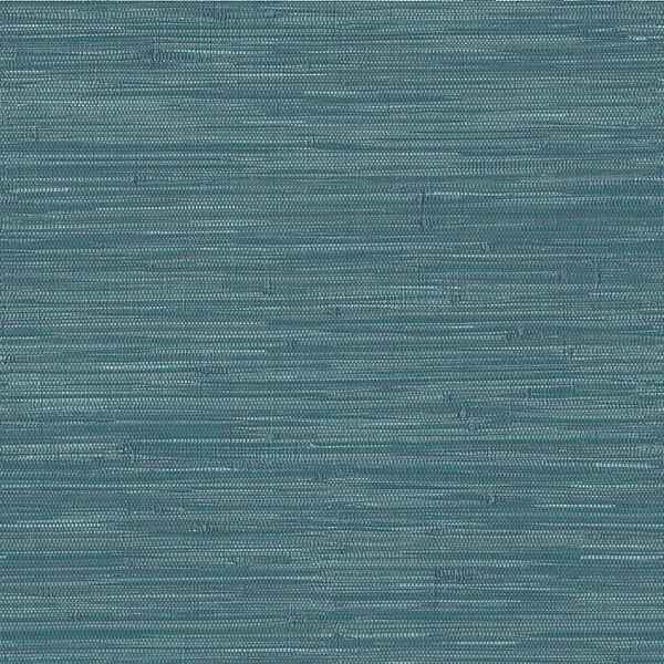 Navy Grassweave Peel and Stick Wallpaper - York Wallcoverings - NU2874