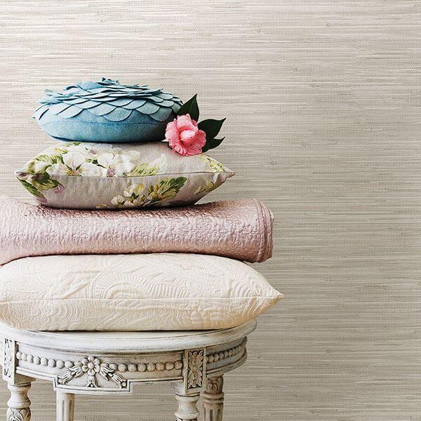 cream-grassweave-peel-and-stick-wallpaper-york-wallcoverings-nus2875 - York Wallcoverings Wallpaper