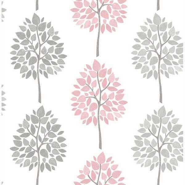 Saar Pink Tree Wallpaper - York Wallcoverings - 2814-24968
