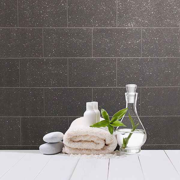 Neale Black Subway Tile Wallpaper - York Wallcoverings - 2814-M1055 - York Wallcoverings Wallpaper