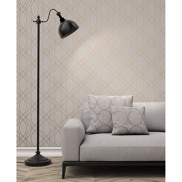 lisandro-rose-gold-geometric-lattice-wallpaper-york-wallcoverings-2834-42345 - York Wallpaper Wallpaper