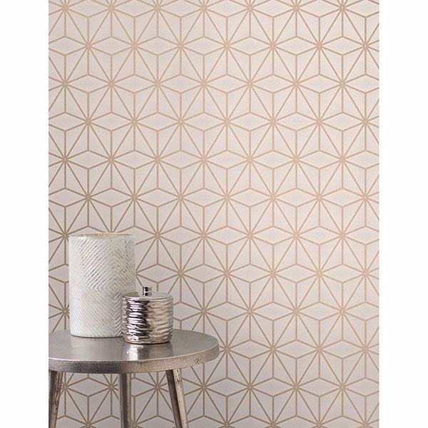 augustin-rose-gold-geometric-wallpaper-york-wallcoverings-2834-42346 - York Wallcoverings Wallpaper