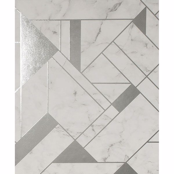 gulliver-silver-marble-geometric-wallpaper-york-wallcoverings-2834-m1467 - York Wallcoverings Wallpaper