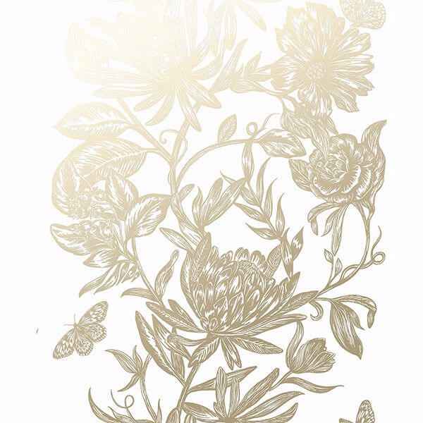 Marquis Gold Floral Wallpaper - York Wallcoverings - 2834-M1474 - York Wallcoverings Wallpaper
