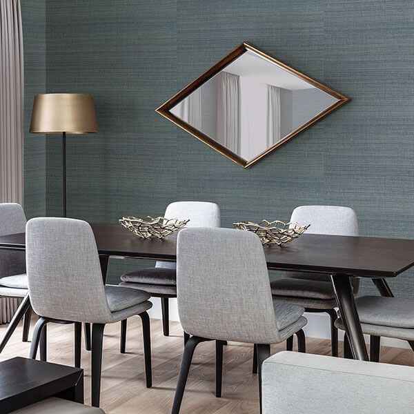 Laem Teal Grasscloth Wallpaper - York Wallcoverings - 2829-82021 - York Wallcoverings Wallpaper