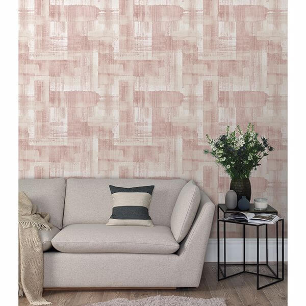 trosa-light-pink-brushstroke-wallpaper-york-wallcoverings-2889-25228 - York Wallcoverings Wallpaper