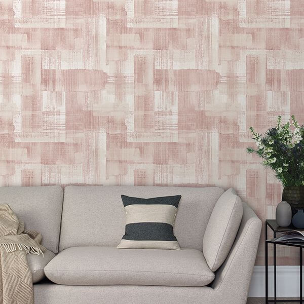 trosa-light-pink-brushstroke-wallpaper-york-wallcoverings-2889-25228 - York Wallcoverings Papel pintado
