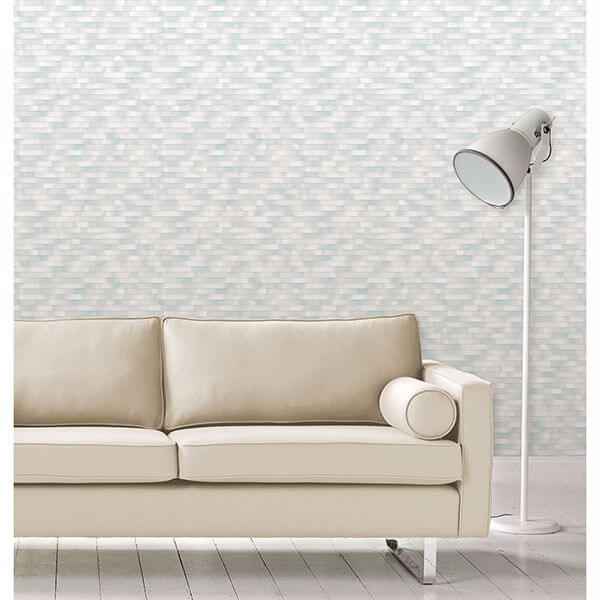 Kalmar Light Blue Hazy Stripe Wallpaper - York Wallcoverings - 2889-25230 - York Wallcoverings Wallpaper