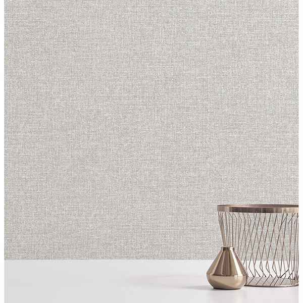 Asa Grey Linen Texture Wallpaper - York Wallcoverings - 2889-25239 - York Wallcoverings Wallpaper