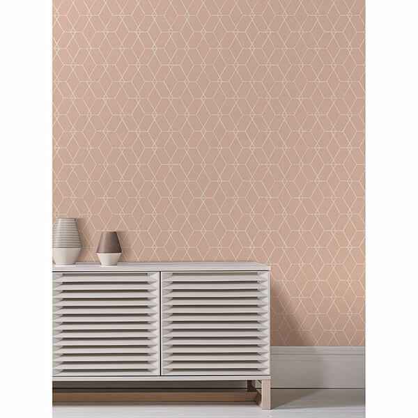 Osterlen Light Pink Trellis Wallpaper - York Wallcoverings - 2889-25250 - York Wallcoverings Wallpaper
