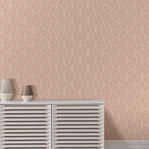 Osterlen Light Pink Trellis Wallpaper - York Wallcoverings - 2889-25250 - York Wallcoverings Wallpaper