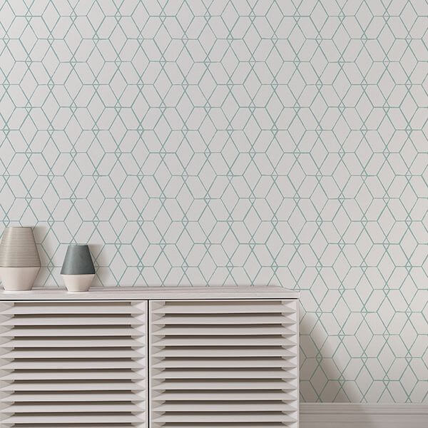 osterlen-teal-trellis-wallpaper-york-wallcoverings-2889-25251 - York Wallcoverings Wallpaper