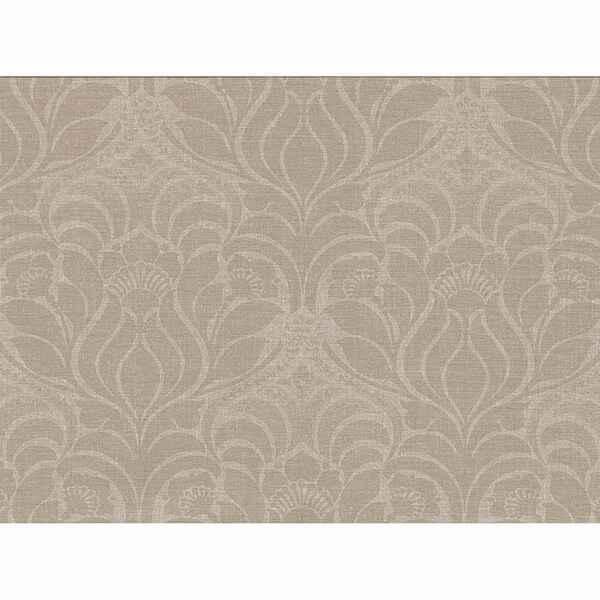 Sandor Light Brown Damask Wallpaper - York Wallcoverings - 2830-2775 - York Wallcoverings Wallpaper
