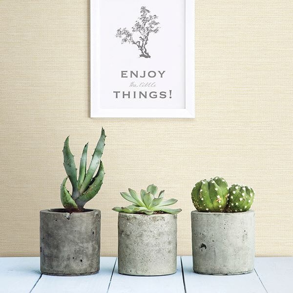 agave-bliss-light-yellow-faux-grasscloth-wallpaper-york-wallcoverings-2901-24280 - York Wallcoverings Wallpaper
