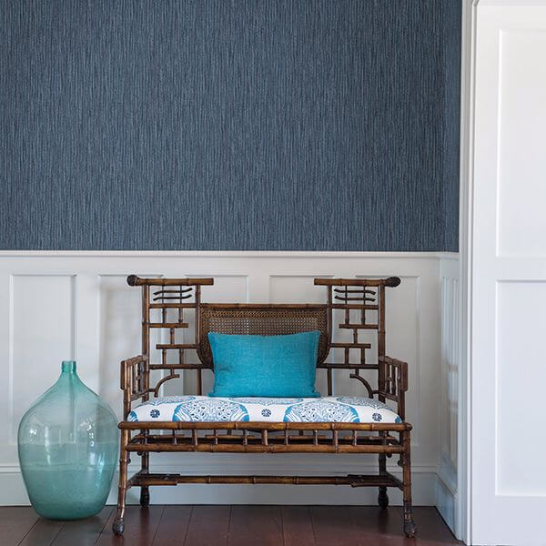raffia-thames-blue-faux-grasscloth-wallpaper-york-wallcoverings-2901-25423 - York Wallcoverings Papel pintado