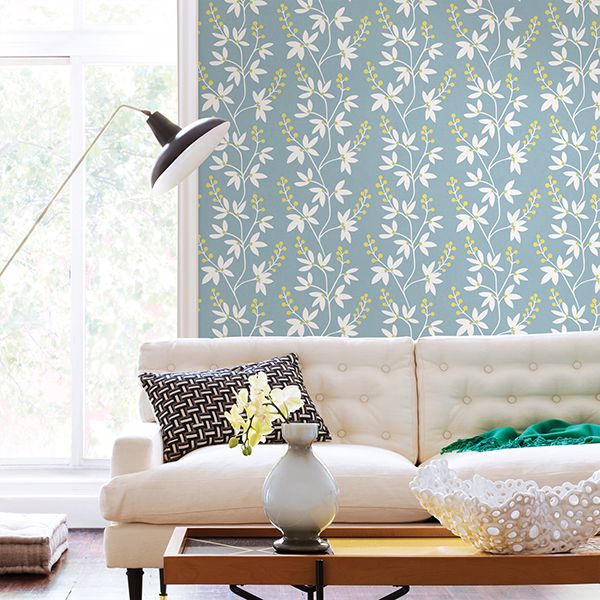 linnea-elsa-light-blue-botanical-trail-wallpaper-york-wallcoverings-2901-25442 - York Wallcoverings Papel pintado