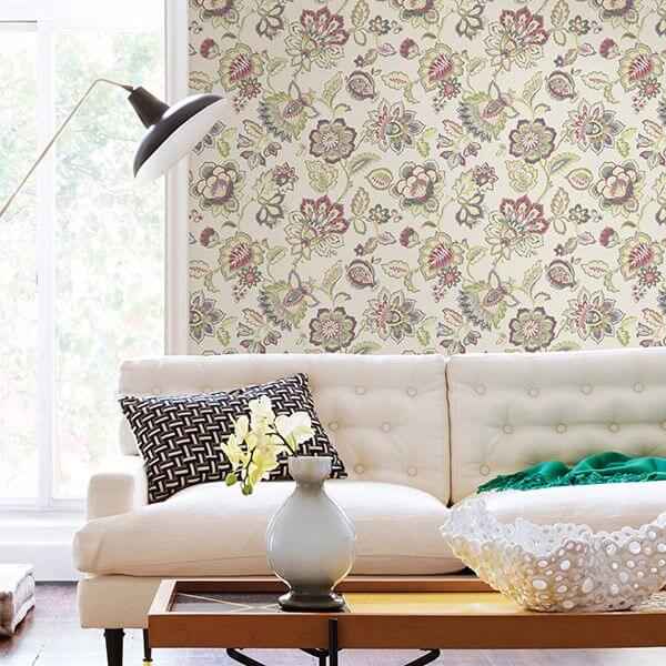 Corona Green Jacobean Wallpaper - York Wallcoverings - 2901-87513 - York Wallcoverings Wallpaper