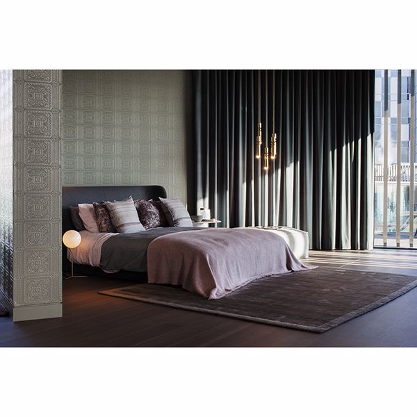 turner-tile-white-paintable-textured-vinyl-wallpaper-york-wallcoverings-437-rd80000 - York Wallcoverings Wallpaper