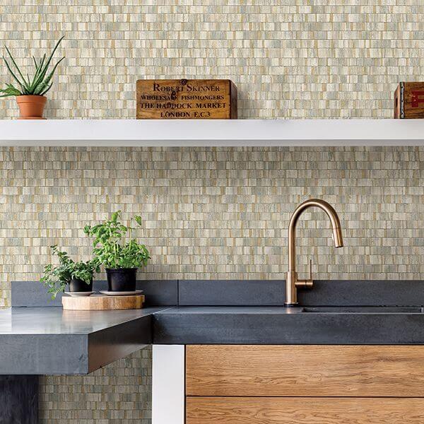 dobby-gold-geometric-wallpaper-york-wallcoverings-2908-24959 - York Wallcoverings Wallpaper