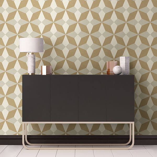 valiant-beige-faux-grasscloth-geometric-wallpaper-york-wallcoverings-2908-25302 - York Wallcoverings Papel pintado