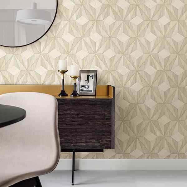 Paragon Gold Geometric Wallpaper - York Wallcoverings - 2908-87104 - York Wallcoverings Wallpaper