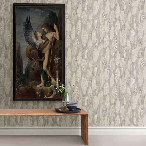 Monolith Grey Abstract Wood Wallpaper - York Wallcoverings - 2908-87118 - York Wallcoverings Wallpaper