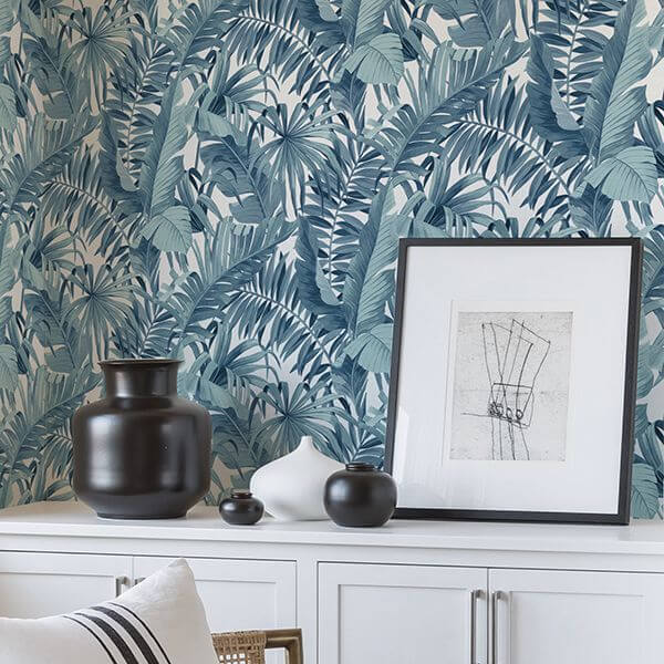 blue-maui-peel-and-stick-wallpaper-york-wallcoverings-nus3148 - York Wallcoverings Wallpaper