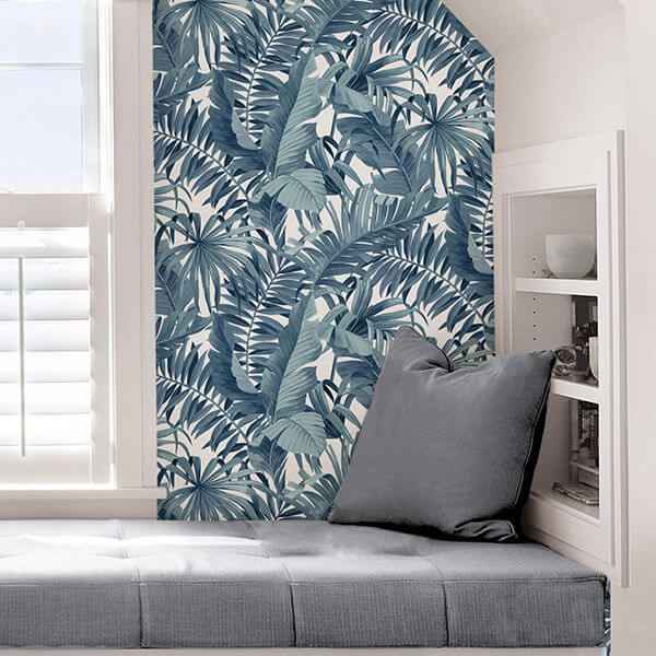 Blue Maui Peel and Stick Wallpaper - York Wallcoverings - NUS3148 - York Wallcoverings Wallpaper