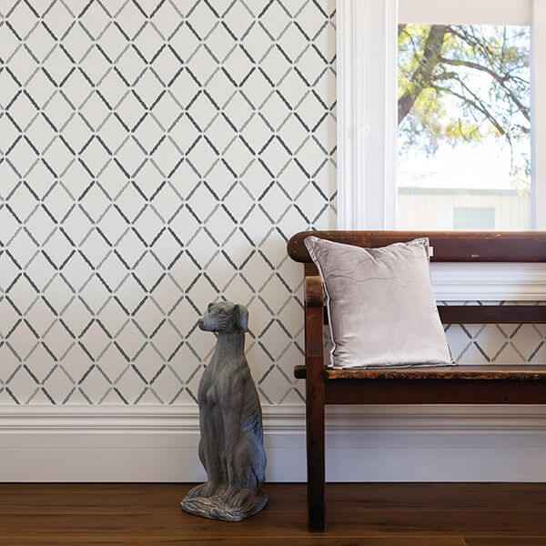 Allotrope Charcoal Linen Geometric Wallpaper - York Wallcoverings - 2902-25534 - York Wallcoverings Wallpaper