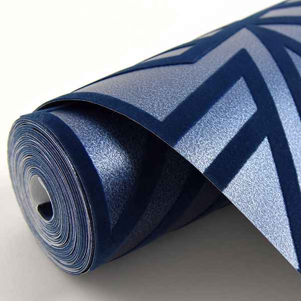 Helios Blue Geometric Wallpaper - York Wallcoverings - 2902-87333 - York Wallcoverings Wallpaper