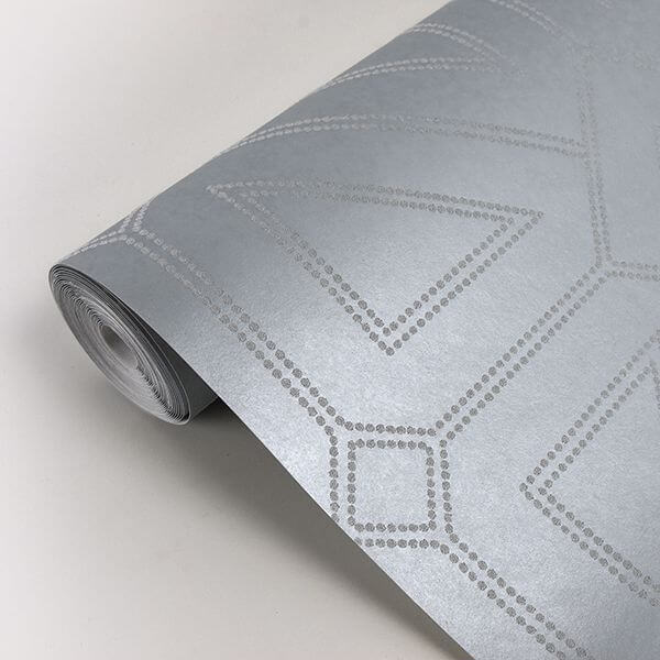 voltaire-silver-beaded-geometric-wallpaper-york-wallcoverings-2902-87334 - York Wallcoverings Wallpaper