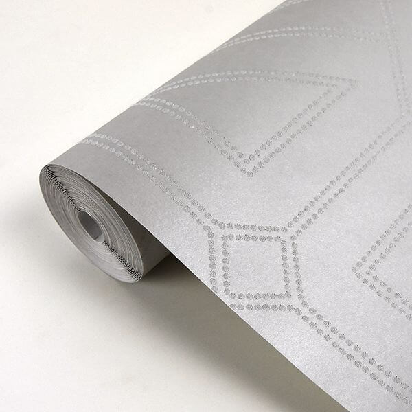 voltaire-platinum-beaded-geometric-wallpaper-york-wallcoverings-2902-87338 - York Wallcoverings Wallpaper