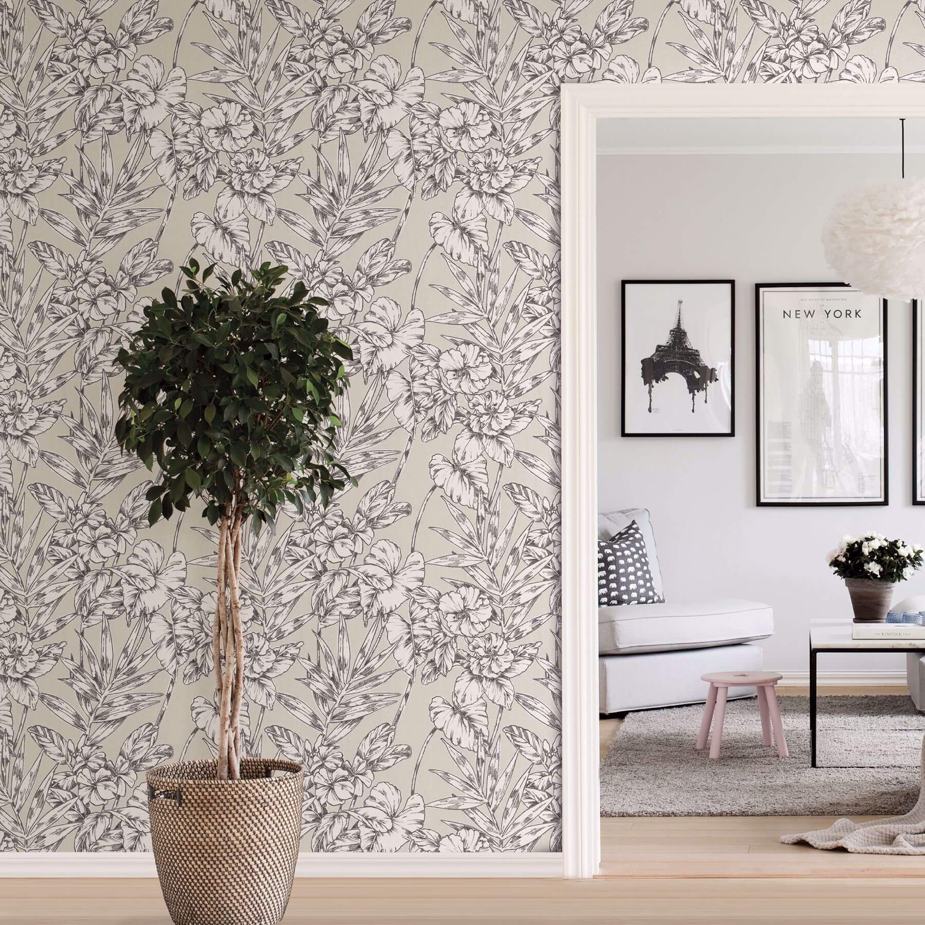 grey-cayman-peel-and-stick-wallpaper-york-wallcoverings-nus3145 - York Wallcoverings Wallpaper