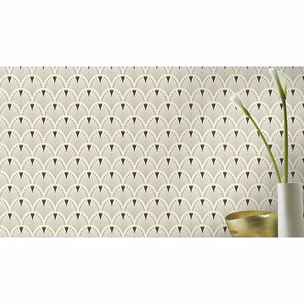 ruhlmann-cream-fan-wallpaper-york-wallcoverings-rh433210 - York Wallcoverings Wallpaper