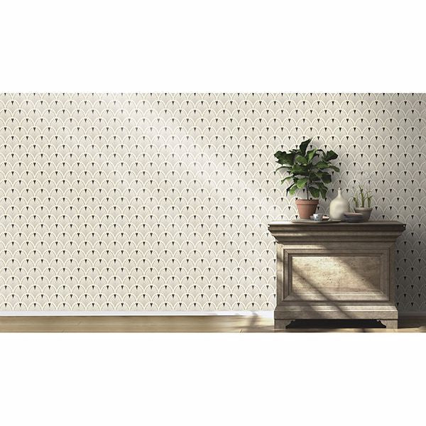 ruhlmann-cream-fan-wallpaper-york-wallcoverings-rh433210 - York Wallcoverings Wallpaper