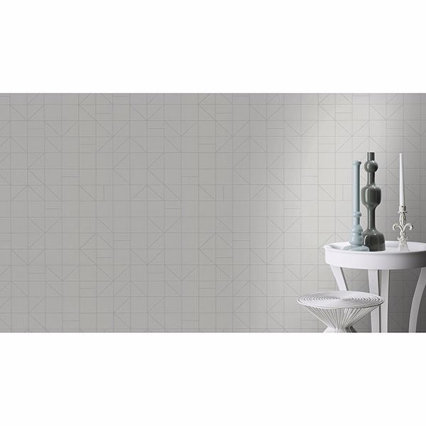 teague-silver-geometric-wallpaper-york-wallcoverings-rh610741 - York Wallcoverings Wallpaper