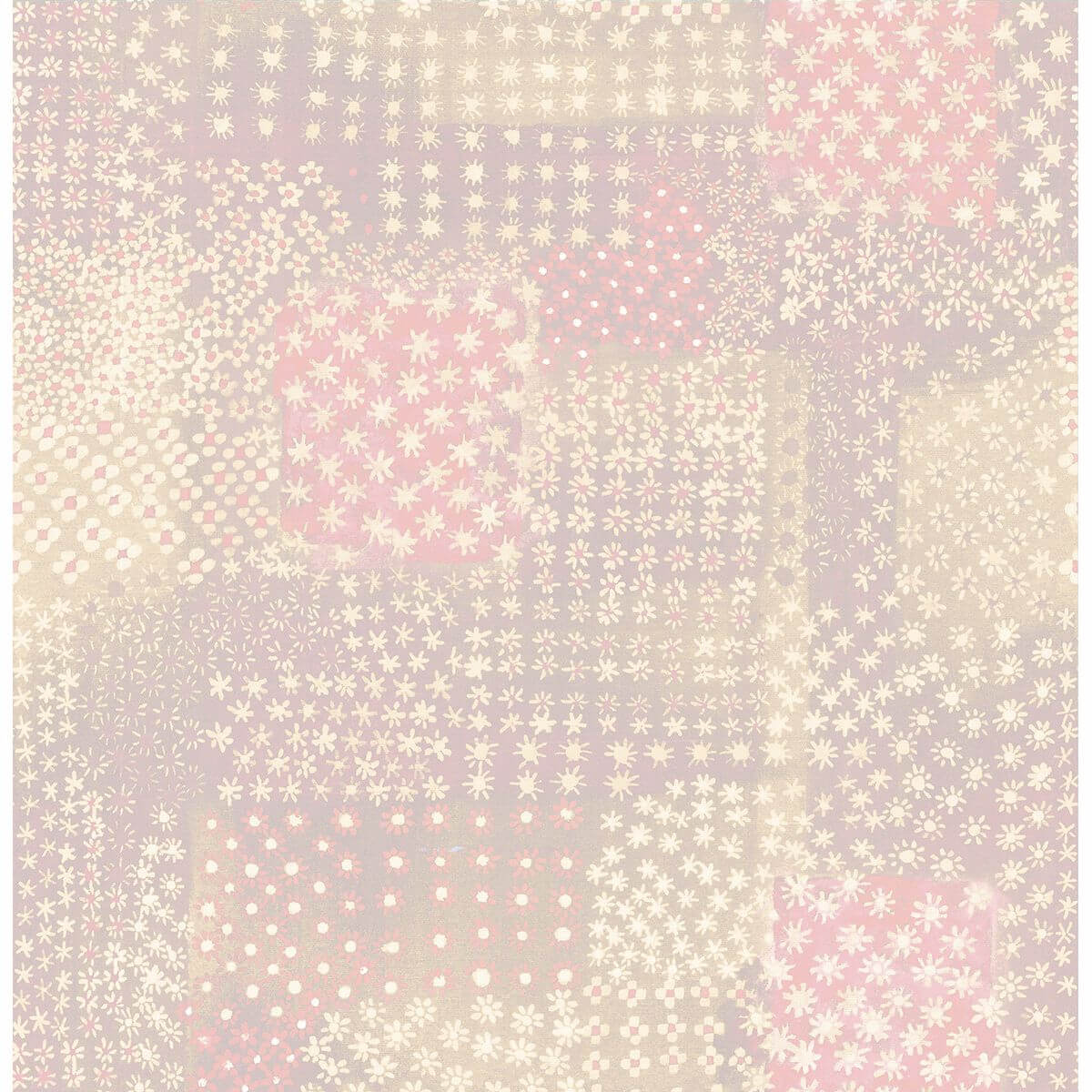 flower-power-pink-patchwork-york-wallcoverings-1014-001864 - York Wallcoverings Wallpaper