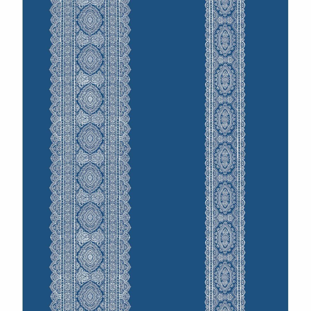 brynn-indigo-paisley-stripe-wallpaper-york-wallcoverings-1014-001832 - York Wallcoverings Wallpaper