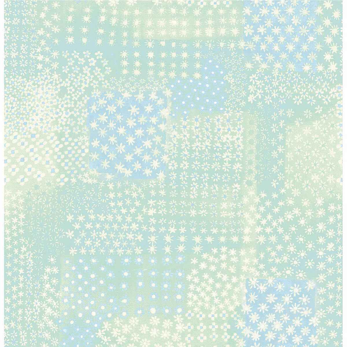 Flower Green Patchwork Wallpaper - York Wallcoverings - 1014-001861 - York Wallcoverings Wallpaper