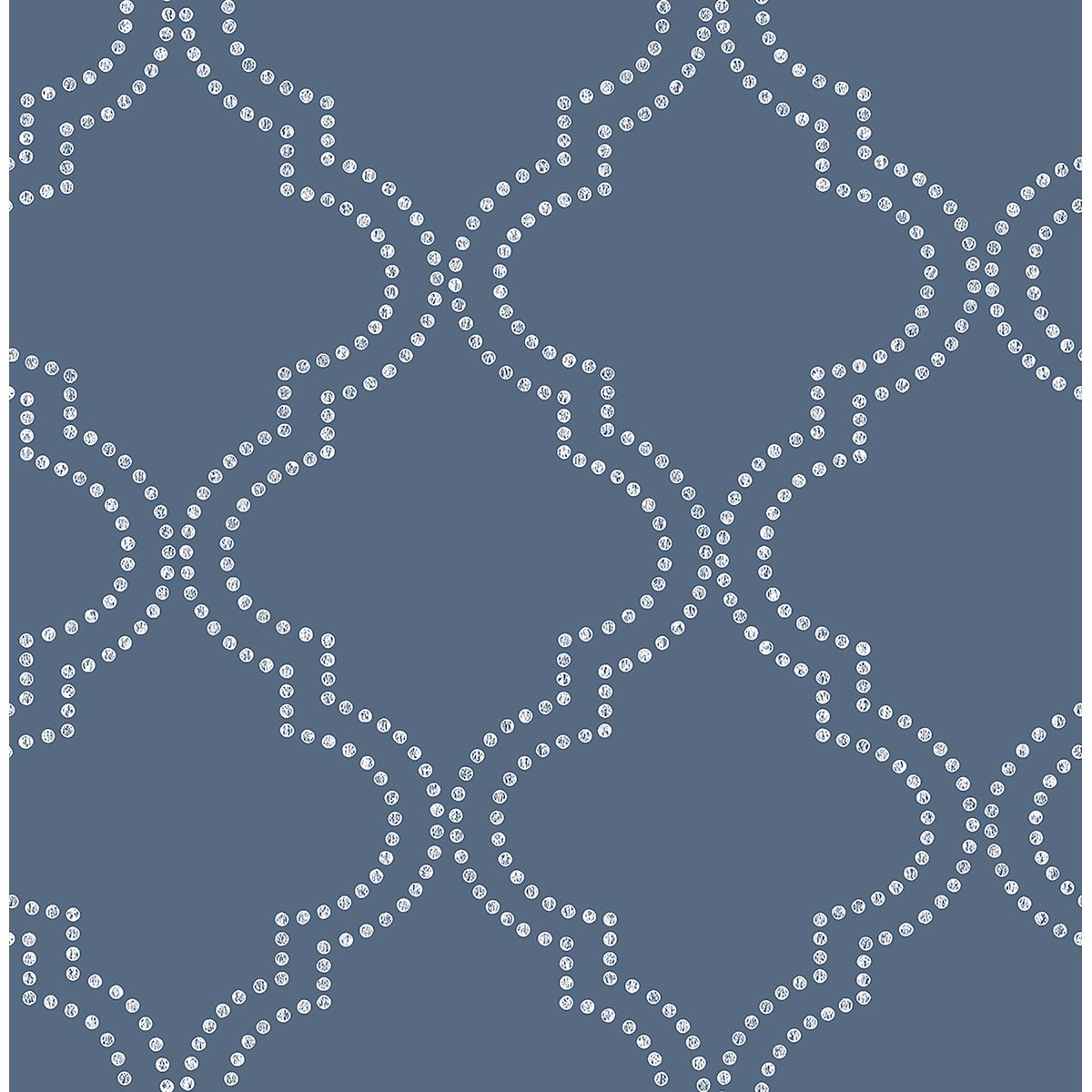 Tetra Blue Quatrefoil Wallpaper - York Wallcoverings - 2625-21803 - York Wallcoverings Wallpaper