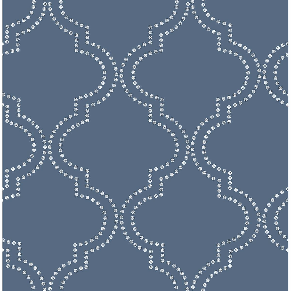 tetra-blue-quatrefoil-wallpaper-york-wallcoverings-2625-21803 - York Wallpaper Wallpaper